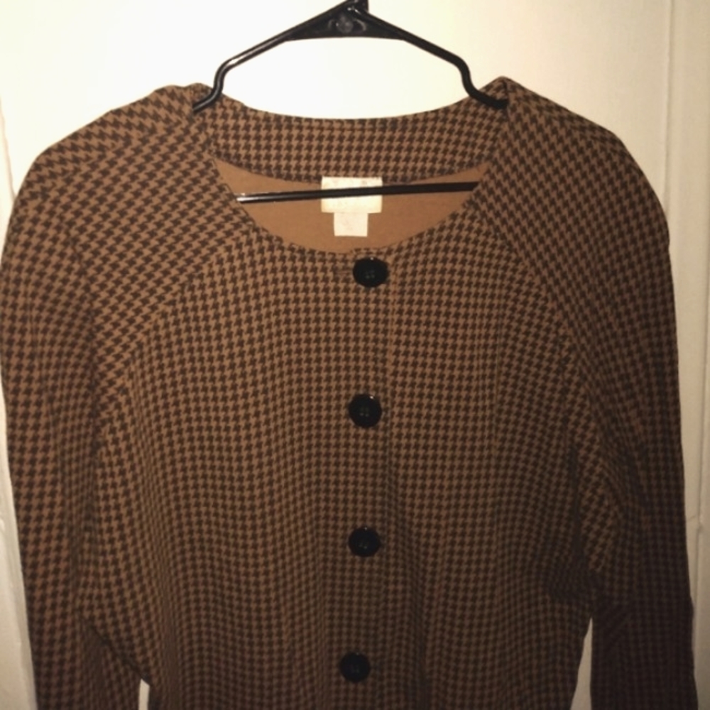 Moda Int'l Plaid Checkered Button Down Top
